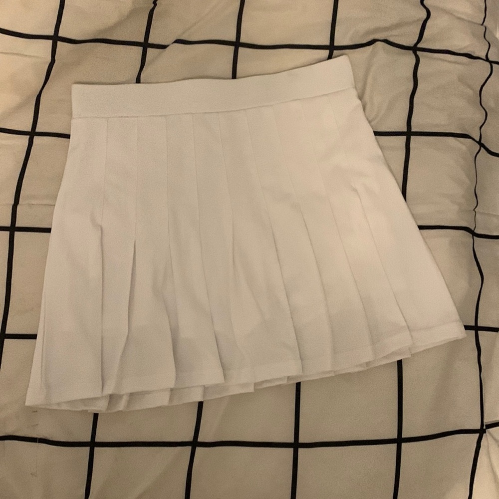 White tennis skirt